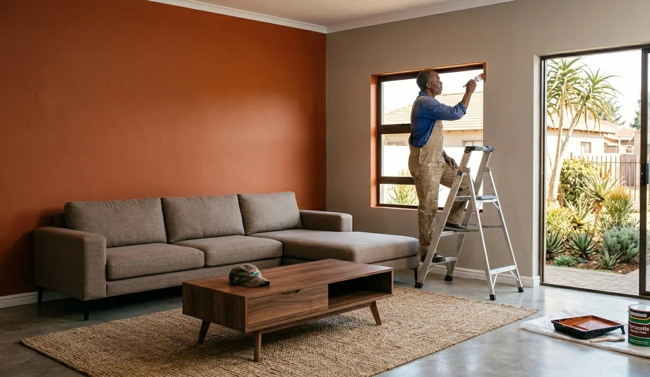 Freshly painted modern living room